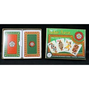 Vintage Tudor Rose Plantik‎ Playing Cards 2 Decks #2137 Made in Vienna Austria